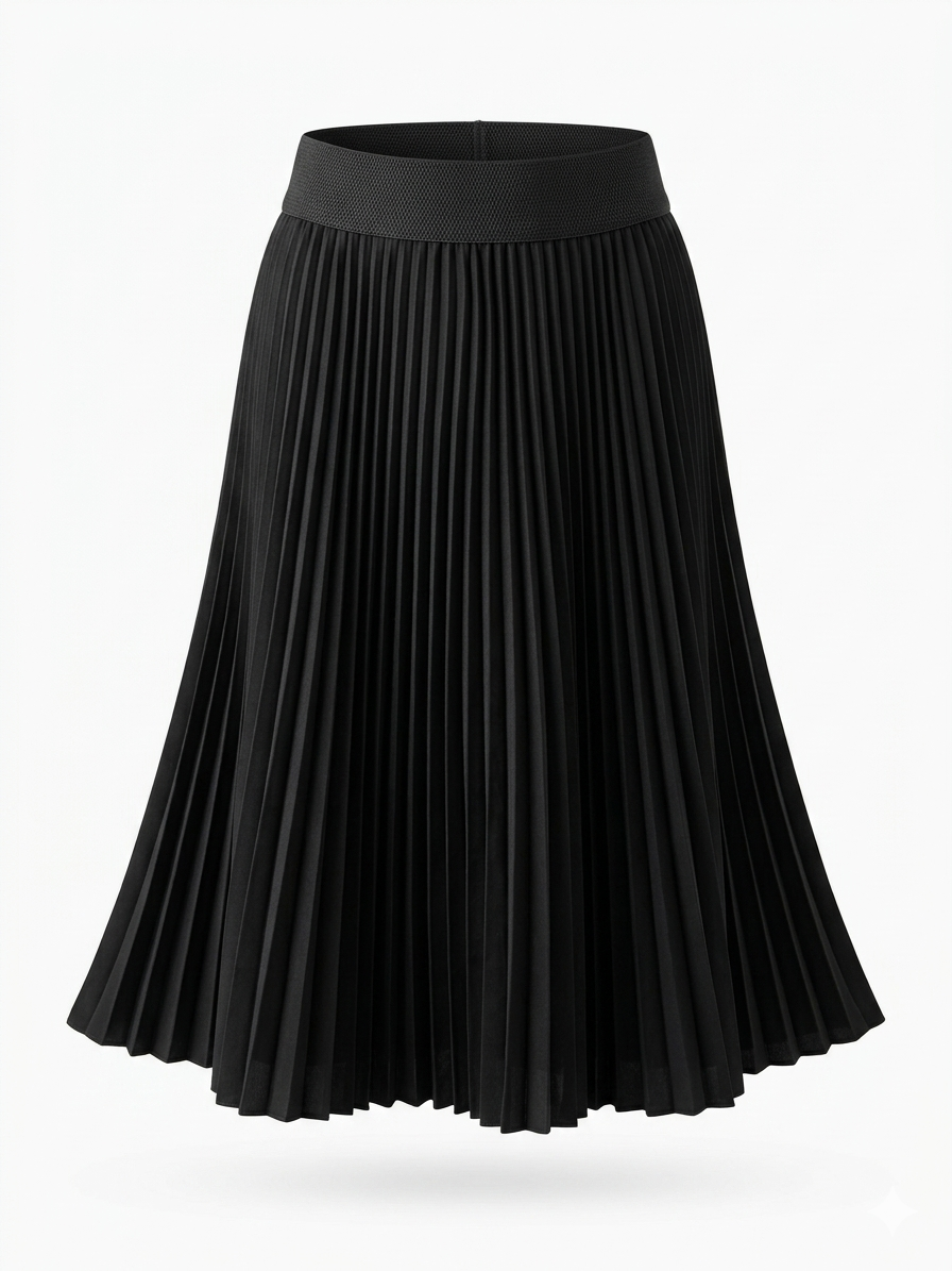 Regular Sunburst Midi Skirt